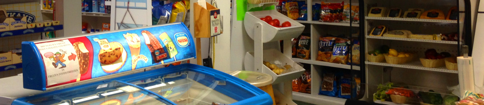 Ice cream treats, fresh produce, chips, even a pickle barrel