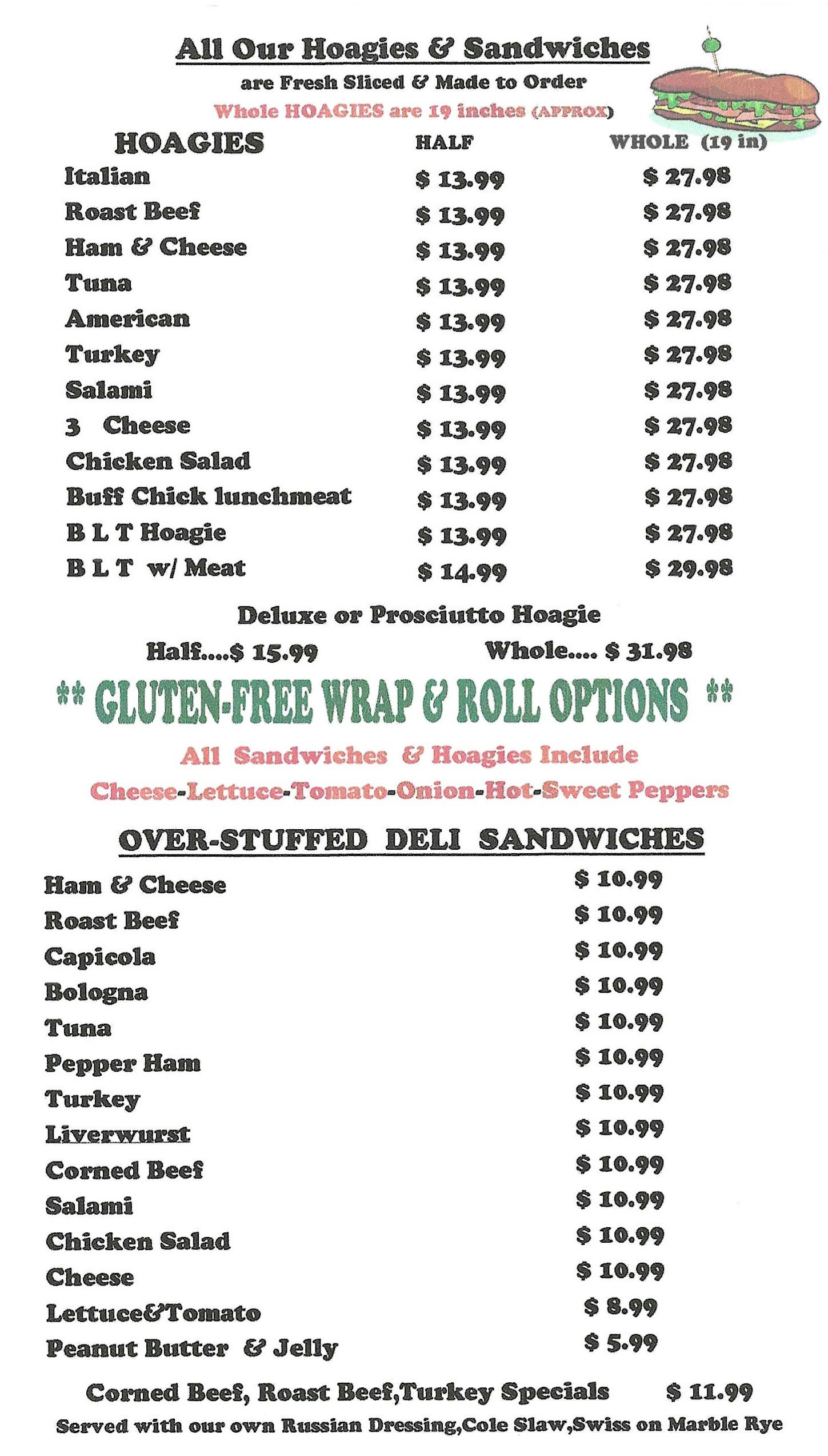 Menu page 3